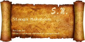 Stanga Makabeus névjegykártya